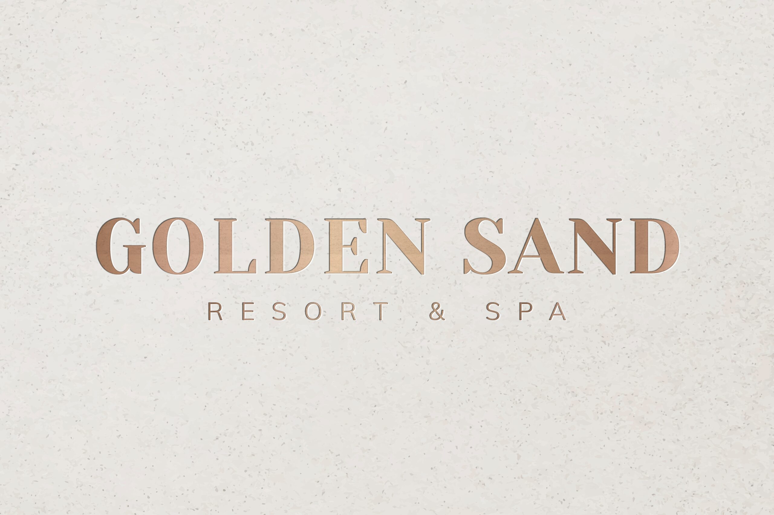 Metallic gold logo template vector for spa business