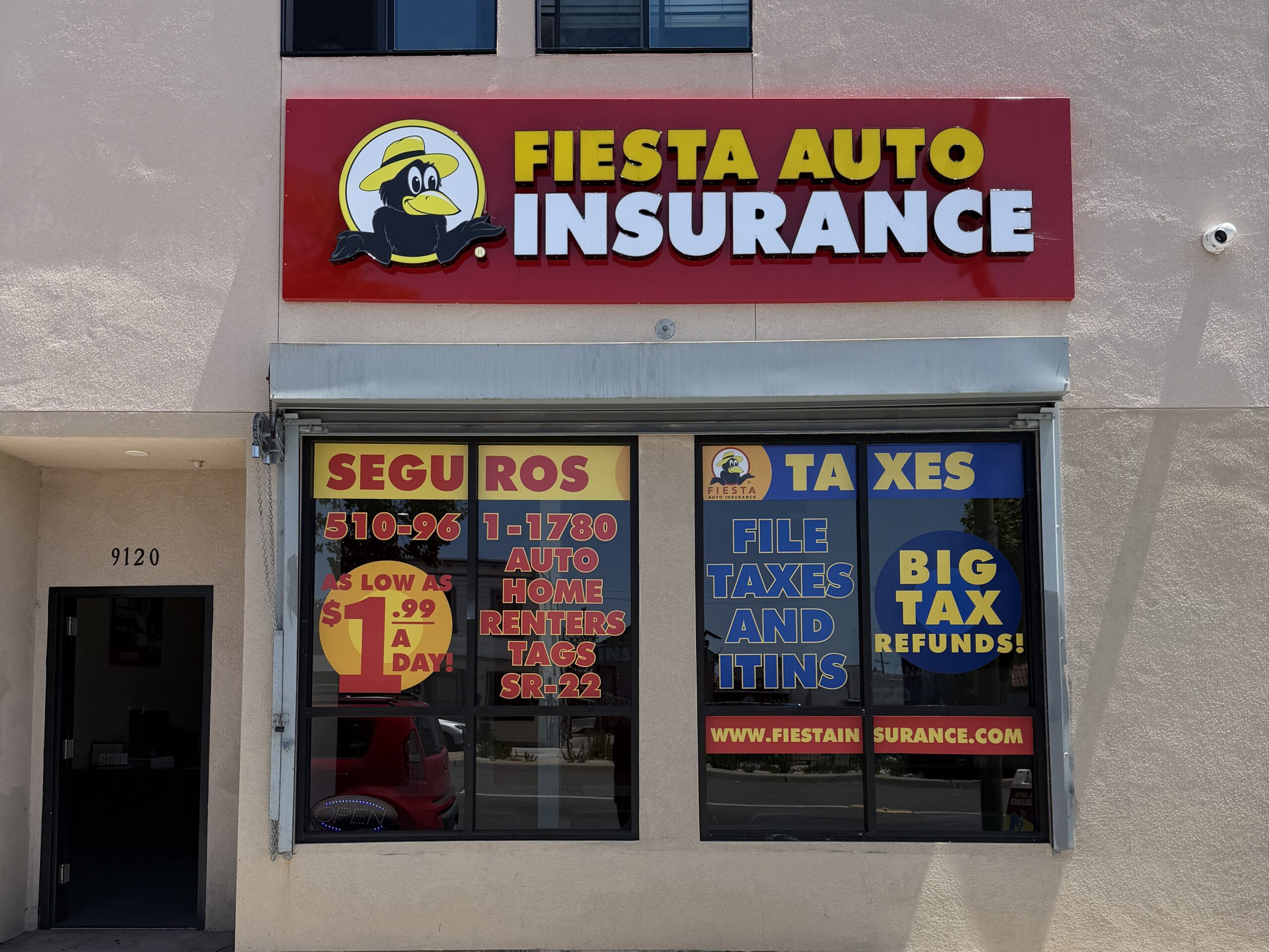Fiesta Auto Insurance Channel Letters Oakland